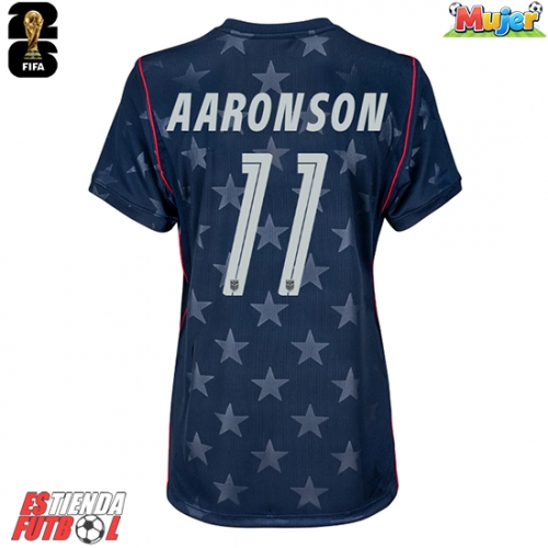 Estados Unidos Brenden Aaronson #11 Segunda Equipación Mujer Mundial 2026 Manga Corta